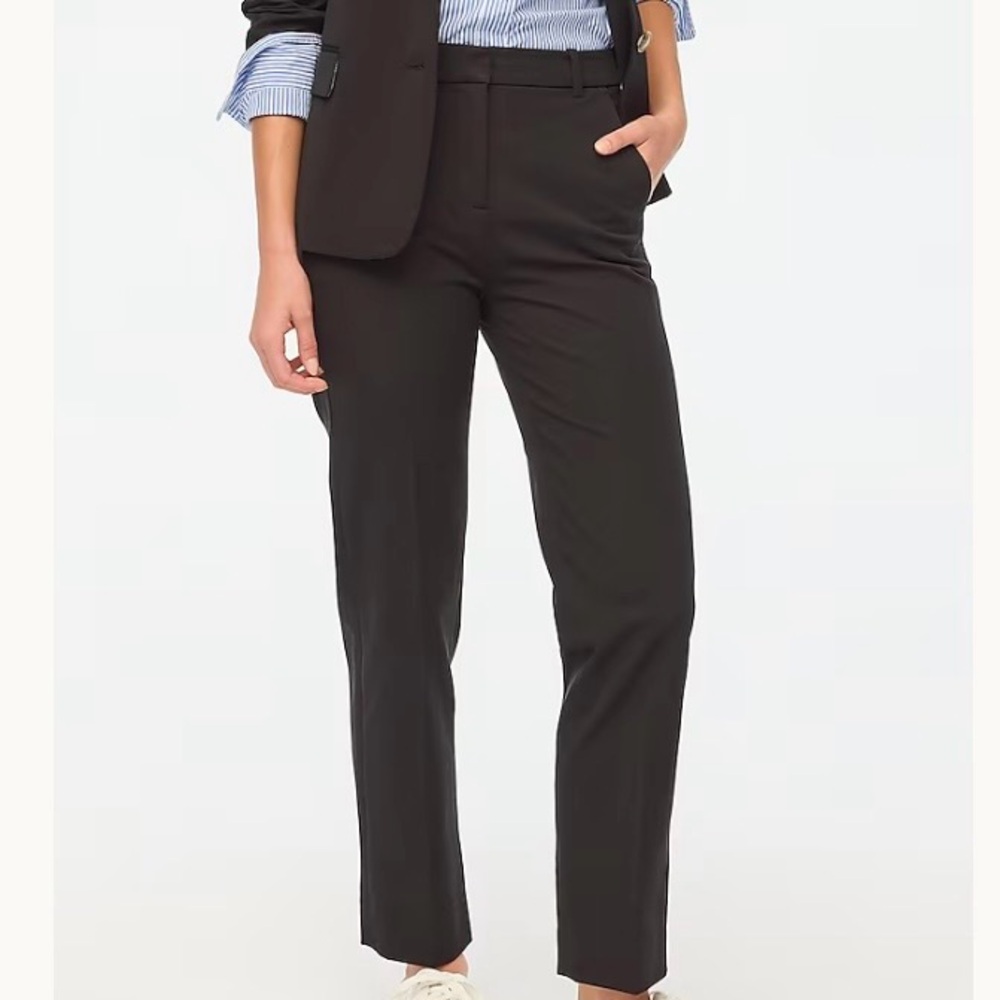 J. Crew- Kallie straight-leg pant. Black. Size: 6